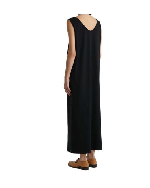 Khaite Black Round Neck Dress