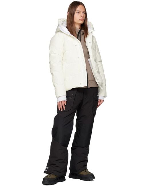 Canada Goose White Humanature Series Macmillan Quilted Down Jacket for men