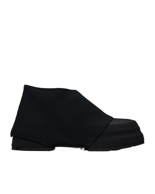 HELIOT EMIL Black Orma Heel Zipper Ankle Boots for men