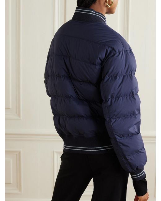 Moncler Blue Argo Bomber Puff Jacket