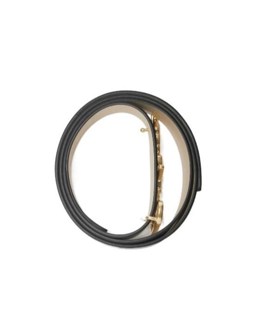 Burberry White Reversible Leather Signature Belt