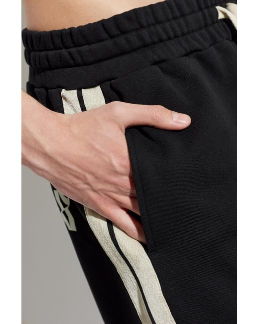 Palm Angels Black Wide Leg Sweatpants for men