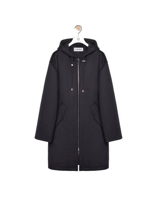 Loewe Blue Hooded Coat for men