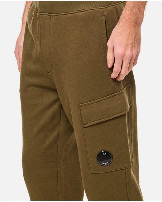 C P Company Green Elastic Waist Sweatpants for men