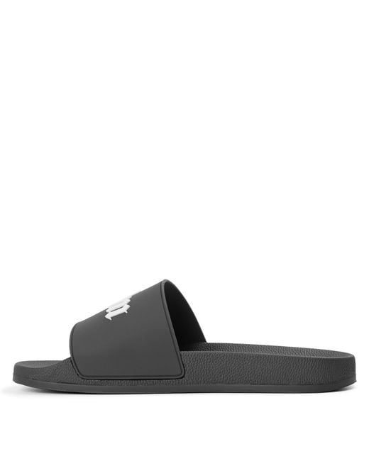 Palm Angels Black Comfortable Slippers for men