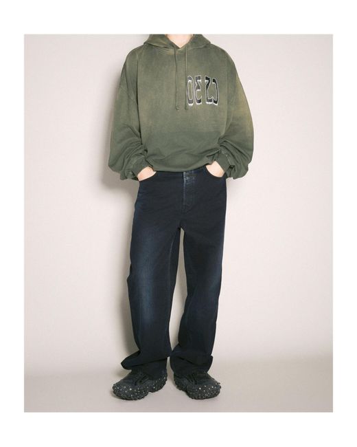 032c Green Hooded Sweater for men