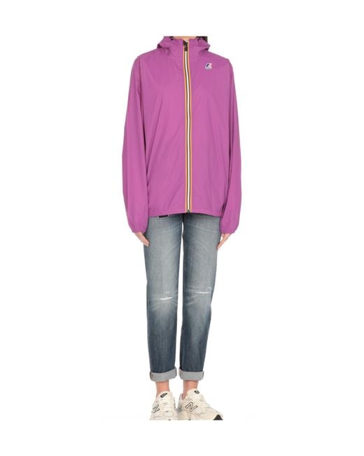 K-Way Purple Le Vrai 4.0 Claude Hooded Jacket