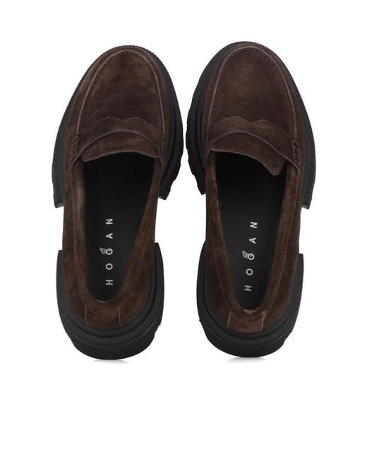 Hogan Brown Slip-On Loafers