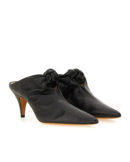 Khaite Black Rowan Pointed-Toe Mules