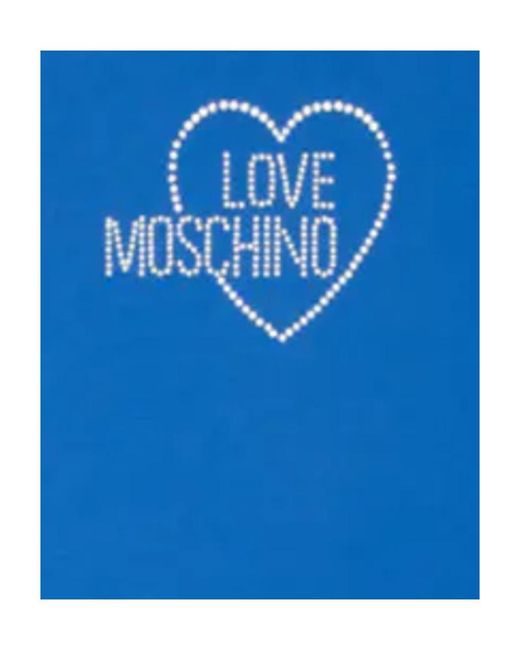 Moschino Blue T-Shirt With Round Neck And Short Sleeves