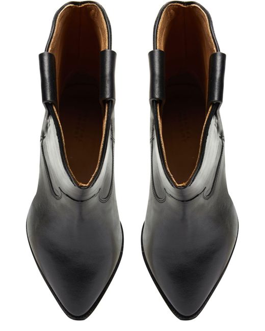 Isabel Marant Black Pointed Short Boots