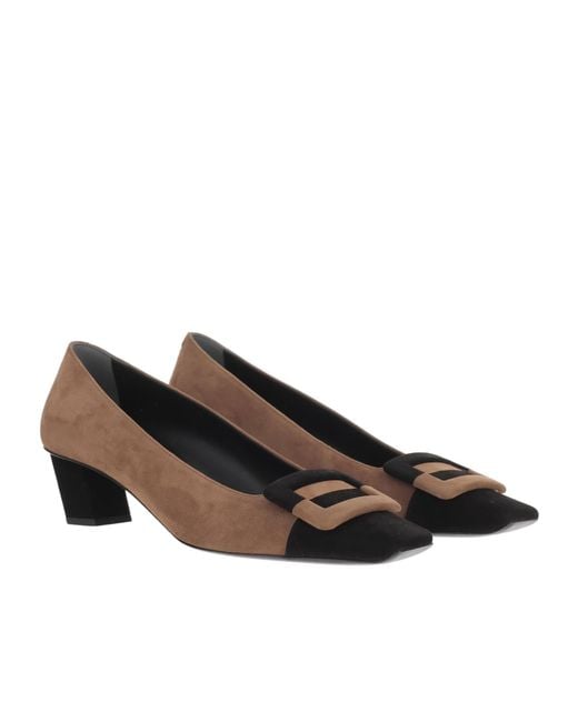 Roger Vivier Brown Belle Vivier Buckle High Heels