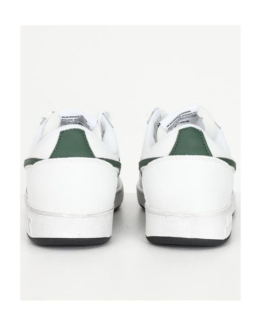 Diadora White Logo Low Upper Board Shoes for men