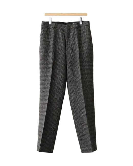 Auralee Gray Belt Loop Casual Pants for men
