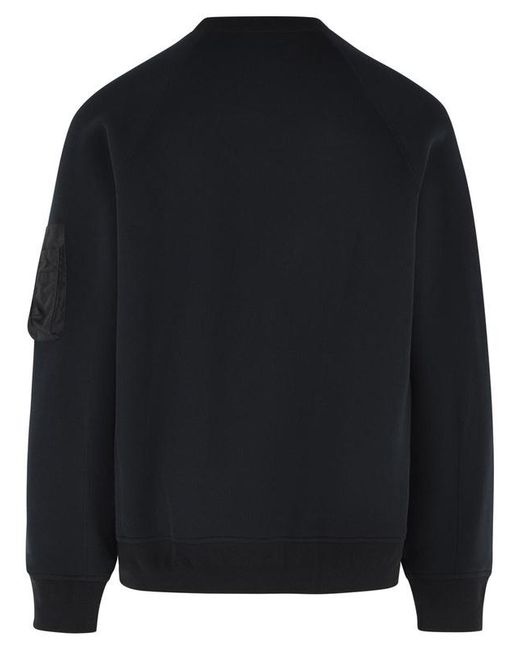 Sacai Black Long-Sleeve Sweatshirt for men
