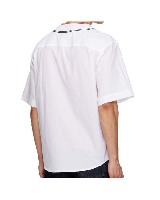 KENZO White 'Boke Flower 2.0' Baseball Short Sleeve Shirt for men