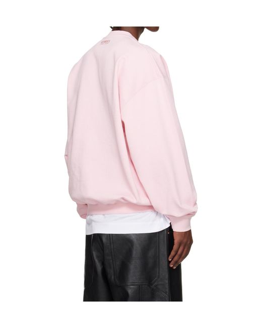 Vetements Pink Paris Embroidered Sweatshirt for men