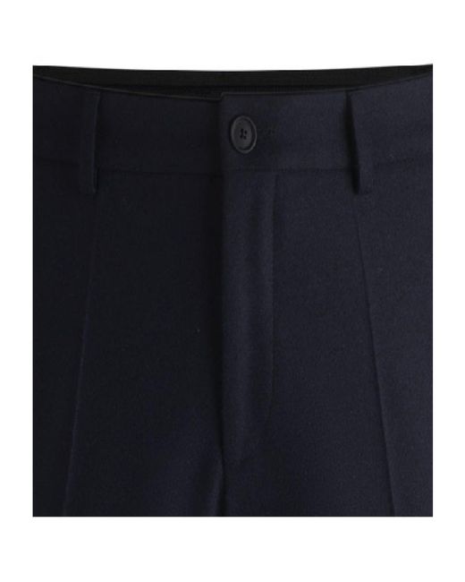 Boss Blue Centercrease Tapered Tailored Trousers for men
