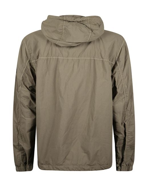 Stone Island Green Hooded Zip Jacket for men