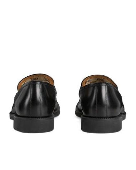 Gucci Black Leather Loafer for men