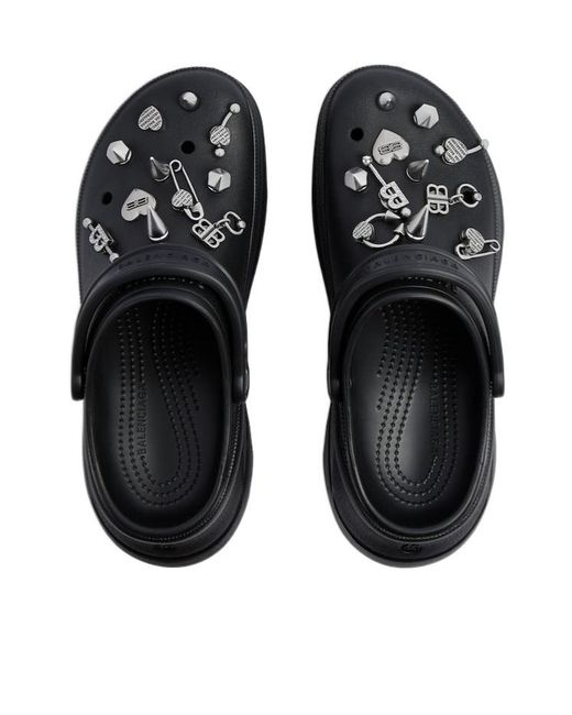 Balenciaga Black X Crocs X Mule Jibbitz Sandals