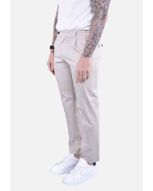 Eleventy Gray Pleated Slim Pants for men
