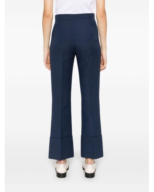 Valentino Blue High Waist Tailored Trousers