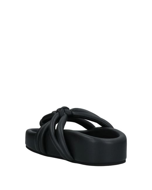 MM6 by Maison Margiela Black Solid-Color Flip-Flops