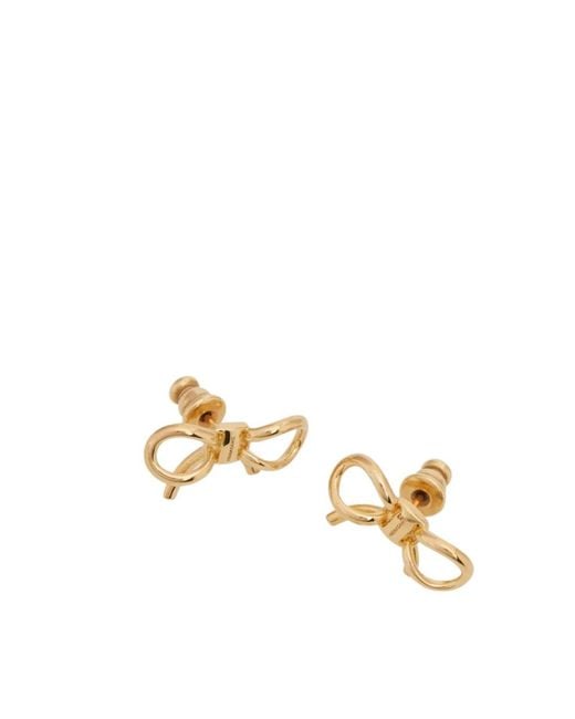 Ferragamo Metallic Bow Earrings