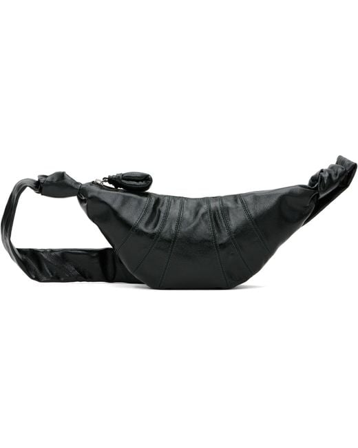 Lemaire Black Small Croissant Zipped Shoulder Bag for men