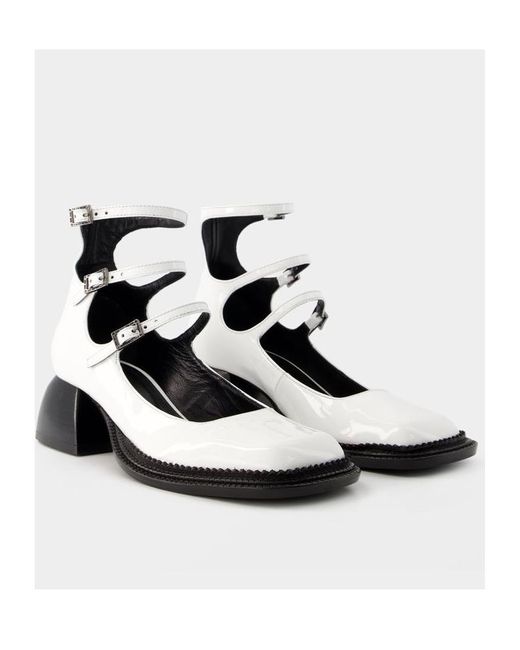 NODALETO White Bulla London Triple Strap Pumps