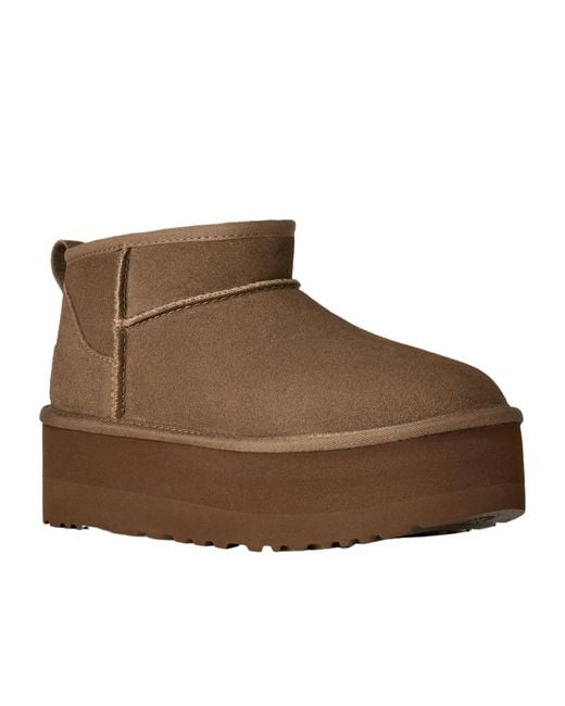 Ugg Brown Classic Ultra Mini Platform Boot