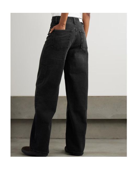 Re/done Blue Marielou High-Waisted Wide-Leg Jeans