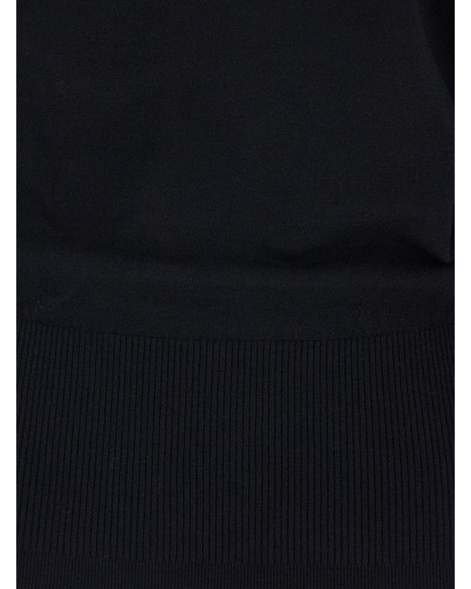 Jonathan Simkhai Blue Draped Off-Shoulder Knitwear