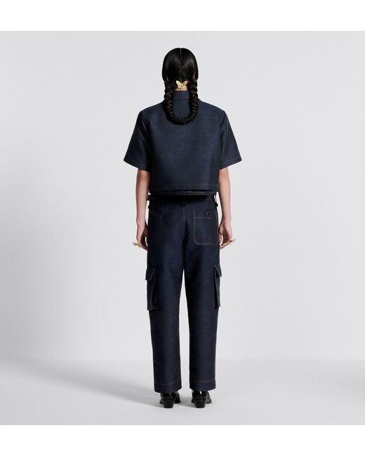 Dior Blue Belted Cargo Pants