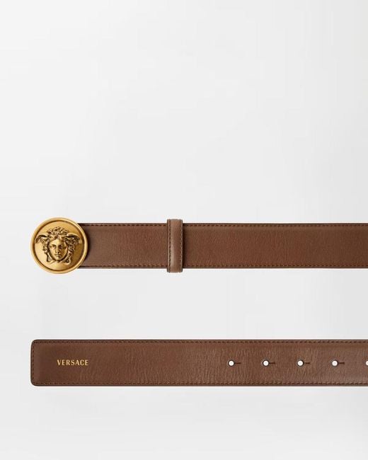 Versace Brown Medusa Buckle Belt for men