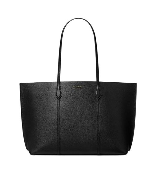 Tory Burch Blue Perry Logo-Printed Tote Bag