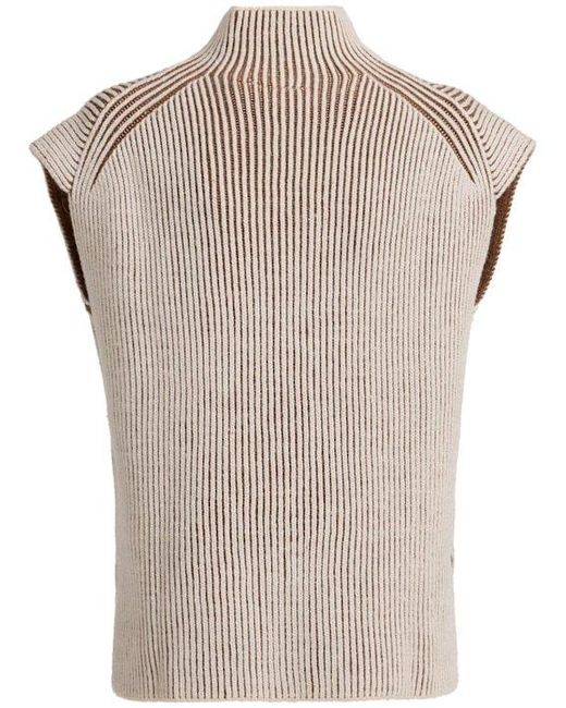 Varley White High-Necked Sleeveless Sweater