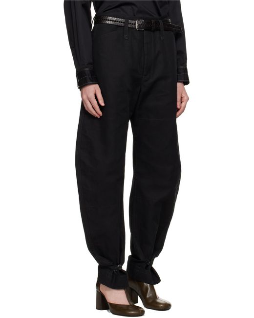 Lemaire Black Tapered Casual Pants