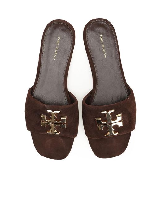 Tory Burch Brown Eleanor Slides