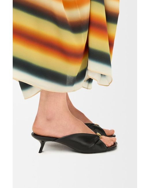 Loewe Black Slip On Heeled Sandals