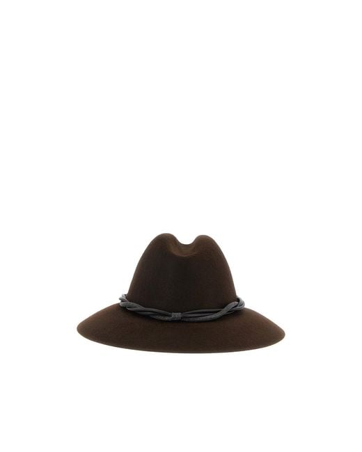 Brunello Cucinelli Brown Wide Brim Fedora