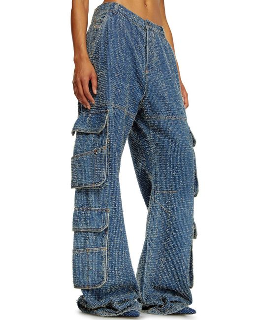 DIESEL Blue D-Sire Cargo Jeans