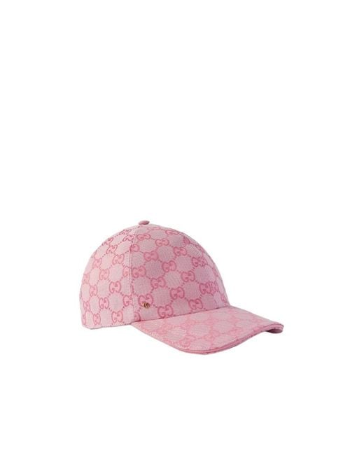 Gucci Pink Gg Detailed Baseball Cap