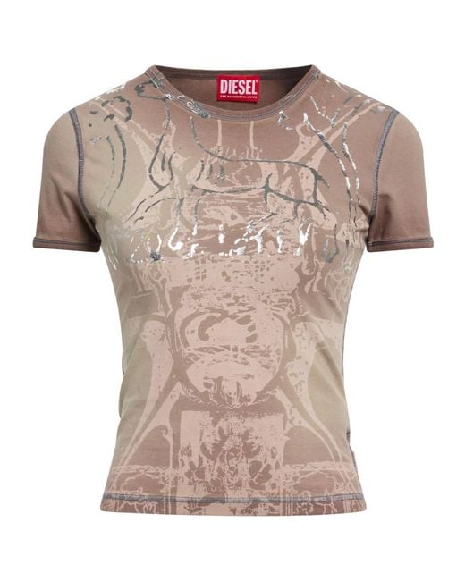 DIESEL Natural Printed T-Shirts