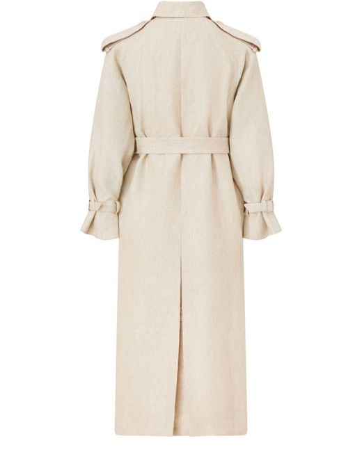 Max Mara Natural Long Belted Trench Coat