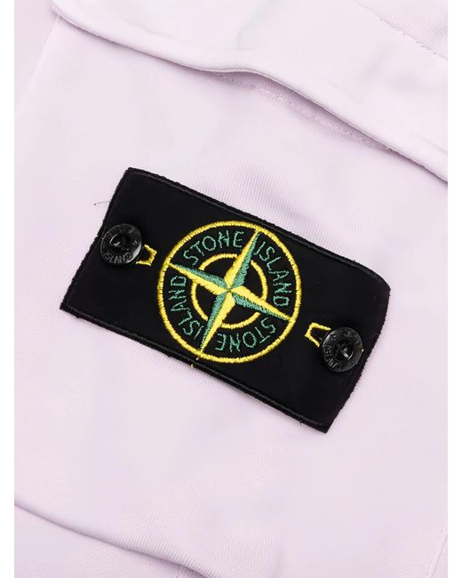 Stone Island Pink Compass-Badge Track Pants for men