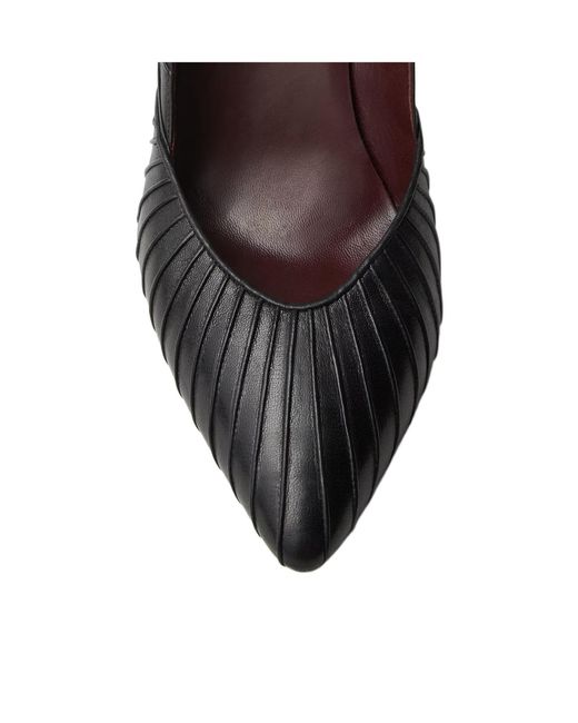 Versace Black Gianni Pleated Heeled Pumps