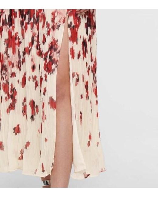 Altuzarra Red Angi Printed Midi Dress
