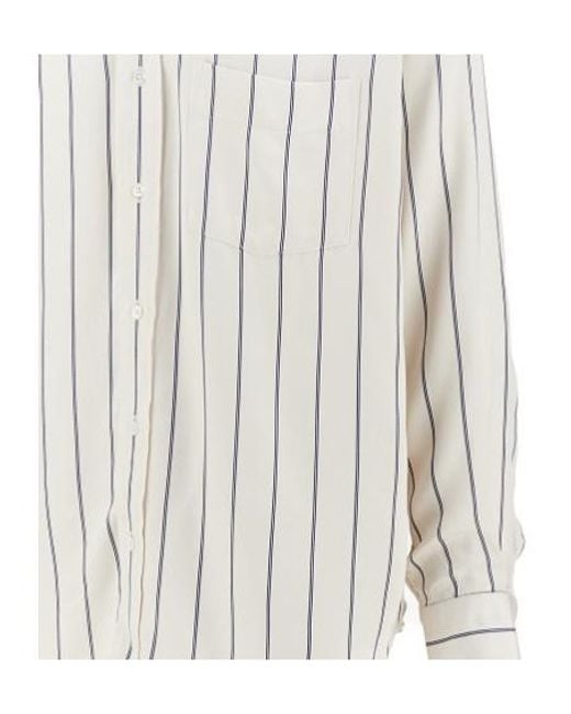 sunflower White Relaxed Striped Shirt for men